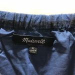 Madewell  Plaid Off Shoulder Mini Dress 6 Small Blue Checker Checkers Picnic Photo 4