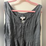 Malvin Germany Linen Gray Pleated Midi Dress Size 6 Photo 3
