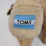 Toms  Sienna Womens Sandals Size 9 Cream Canvas‎ Crisscross Open Toe Cork Wedge Photo 5