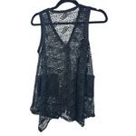 Magic  Mesh Crochet Lagenlook Oversized Sheer Sleeveless Blouse Size Medium Photo 1