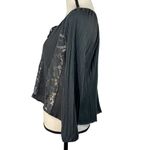 American Eagle Small Top Button-Up Floral Lace Long Sleeve Stretch Hi-Low Hem Photo 6