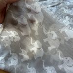 Grey Elephant Animal Print Decorative Lightweight Scarf Gray Photo 4