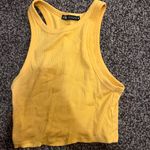 ZARA Orange Cropped Tank Top Photo 0