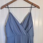 Birdy Grey  Kaia Dress Chiffon Dusty Blue Maxi Dress Pockets Women’s Size Medium Photo 4