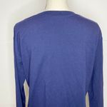 Halogen  Womens Sz Small Bow Top Sweatshirt Navy Long Sleeve Crew Neck Photo 8