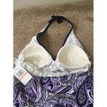Nautica  Women's Paisley Print Halter Swim Top Size 10 Photo 6