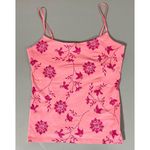 Gap Pink Floral Graphic Shelf-Bra Tank Top Cami Camisole Shirt Size S 🌸 Photo 1