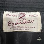 Vintage Cadillac Size 10 Skirt 100% Virgin Wool Pencil Knee Length Lined Modest Black Photo 2