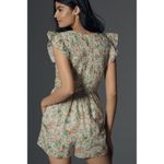 Anthropologie  Peregrine Romper Floral Flutter Sleeve Romantic Size XS Coquette Photo 2
