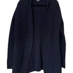 Patagonia  Chunky Knit Cotton Open Front Cardigan Sweater Womens Medium Navy Photo 0