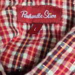 Panhandle Slim Womens Red Plaid Western Snap Front Shirt L Western Rodeo Size L Photo 5