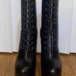 Saint Laurent  Cherry Lace-up Platform Bootie in Smooth Leather Photo 4