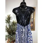 Adelyn Rae Women Maxi Dress SM Blue White Printed Strappy Sleeveless Boho Resort Photo 4