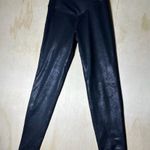 Offline by Aerie The Hugger Crossover High Waisted Crackle Faux Leather Legging Black Photo 3