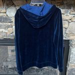 Ralph Lauren Lauren  Vintage Velour Blue Zip Jacket Womens Small Photo 3