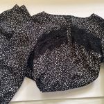 Ann Taylor women’s black dot lace belted tie short dress, size medium Photo 1