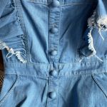 Sea New York Blue Denim Ruffled
Shoulder Wide Leg Jumpsuit Photo 3