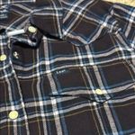 Lee Women's Plaid Button Down Shirt - Black and Blue Photo 3