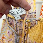 Rachel Zoe Bellini Halter Top Boho Hippy Size Medium Tank Patchwork Peplum Photo 5