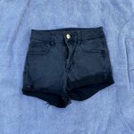 American Eagle Outfitters Black High Rise Shortie Cuffed Shorts Photo 1