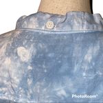 Thread & Supply small women’s blue white tie dye button down short sleeve shirt Photo 3