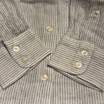 UNTUCKit Women’s Angeles Button Down Long Sleeve Blue Pin stripe Shirt Sz 0 NWT Photo 6