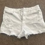 American Eagle  White Mom Shorts Distressed Jeans Photo 0