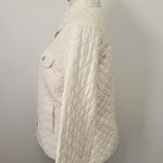 Liz Claiborne Crazy Horse  ivory quilted barn jacket size large Photo 3