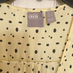 ASOS pale yellow polka dot dress size 2 runs big Size M Photo 1