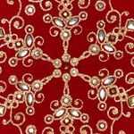 Catherines  comfy festive Xmas red 3/4 sleeve snowflake rhinestone bling top 3X Photo 3