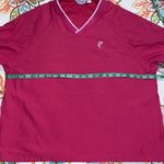 Ashworth  medium water resistant women’s v neck pink white pullover jacket Photo 5