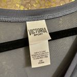 Victoria's Secret  Sport Gray Long Sleeve Sheer Back Active Top Large Photo 3
