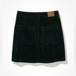American Eagle  Outfitters dark green corduroy button-front mini skirt Photo 12