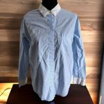 Old Navy 5/$35 Womens Shirt Sz S The Boyfriend Blue White Pinstripe Dress Photo 2