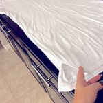 James Perse  Standard Cotton white rolled sleeve Tshirt Dress, lined, size L Photo 10