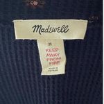 Madewell  Waffle Knit Henley Blue Bandana Floral Pajama Top ~ Women's Size MEDIUM Photo 7