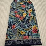 Talbots 100% Silk Wrap Style Maxi Skirt Sz 4 Tropical Floral Hawaiian Lined Photo 8