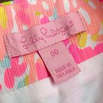 Lilly Pulitzer  Size 00 Lovers Coral Marigold Skort Cotton Lined Short Shell Zip Photo 2