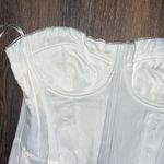 ZARA white corset rhinestone dress Photo 3