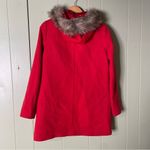 J.Crew Vail Chateau Parka Stadium Cloth Wool Faux Fur Trim Red Sz 6 ($375) Photo 1
