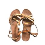 Roberto Della Croce Strappy Leather Sandal Sz. 6 Brown/Metallic Gold Rivets Brown Photo 2