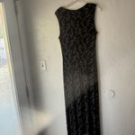 Dress Barn Dress Vintage Y2k 6 Black Floral Sleeveless Maxi Tank Whimsigoth Photo 7