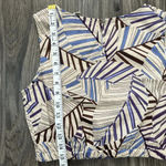 Olivaceous  Boho Linen Sleeveless Blouse Size Medium NWT Tropical Palm Print Photo 4