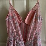 Jasz Couture Lush by  Pink Silver Sequin Mermaid 7317 Open Back‎ Prom Gown Size 0 Photo 9