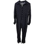 Free People Jump On It Jumpsuit Navy Blue 100% Rayon Long Sleeve Size XS Photo 2