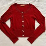 Fint Red bow button Photo 0