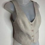 Wilfred size 6 button front vest oatmeal tan office business Photo 0