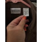 Chico's Jacket Brown Button Front Pockets Blazer Size 1 Photo 1