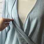 360 Cashmere light blue faux wrap sweater size large Photo 4