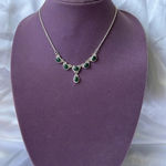925 Silver real emerald stones necklace​ Photo 2